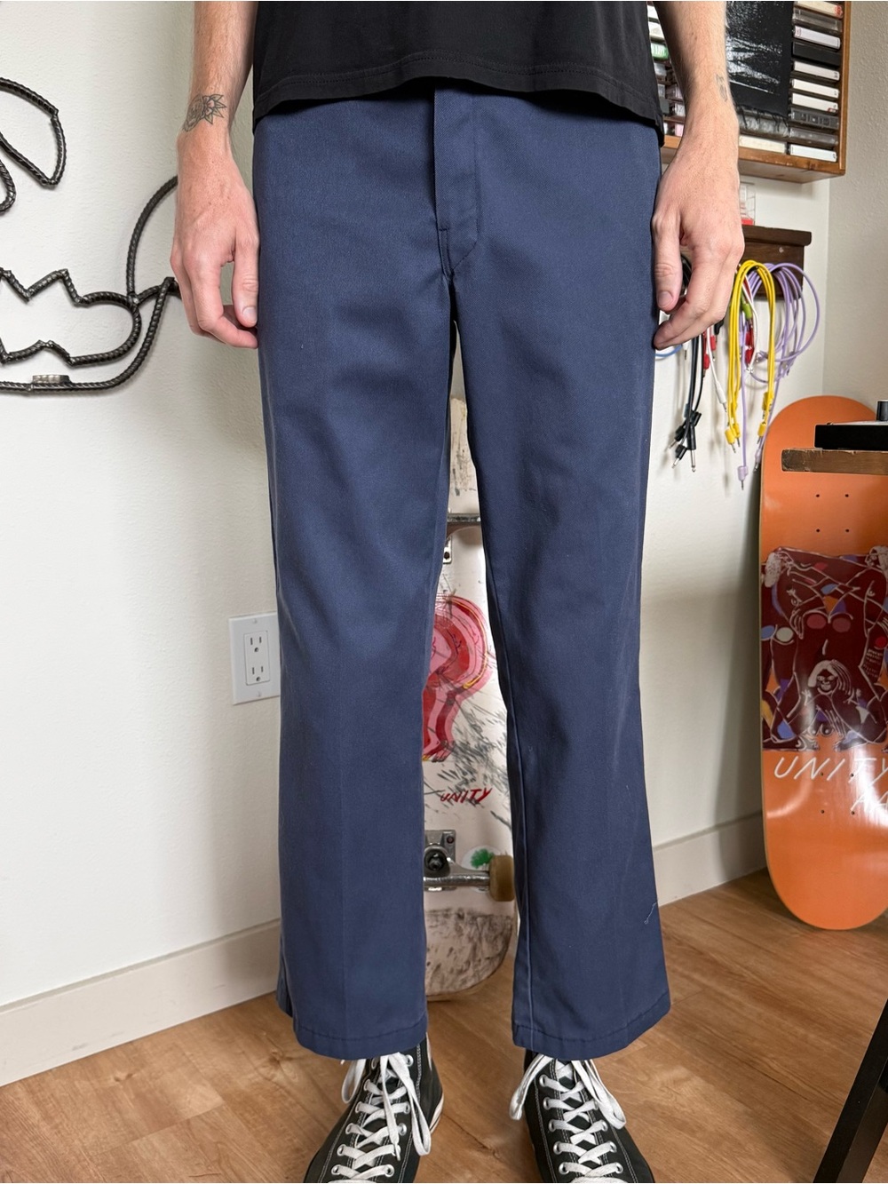 Dickies 874 Original Fit Navy Blue Skater Utility Pants ~ Size 32 X 29